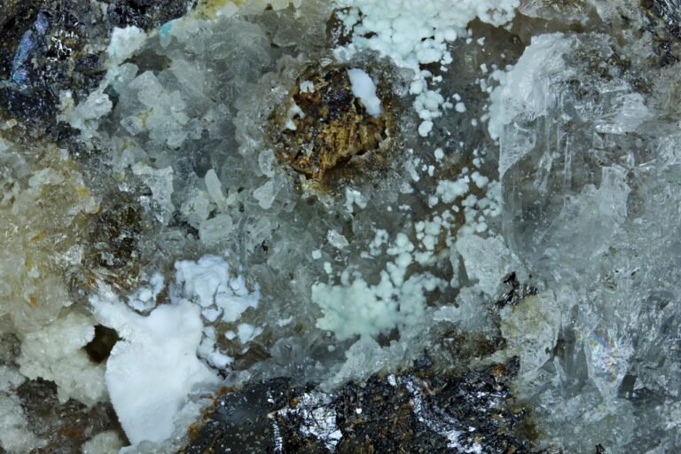 Hydrozincite, Hemimorphite, Eagle Crag Mine, Patterdale, Cumbria